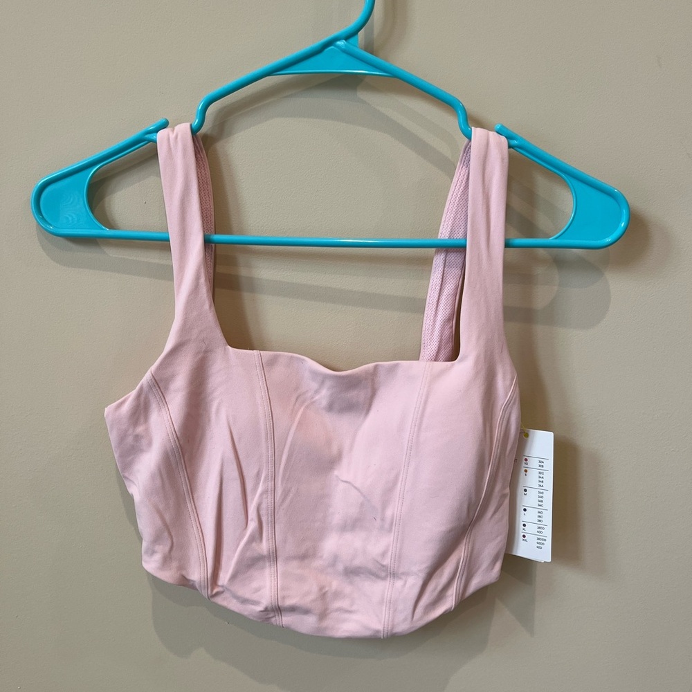 Pink Cropped Bustier Top